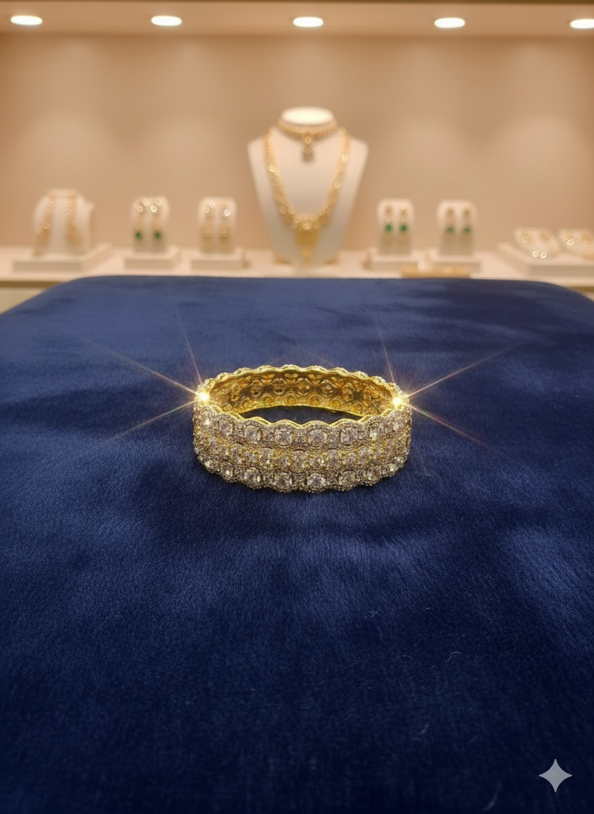 American Diamond  Bracelet gold color