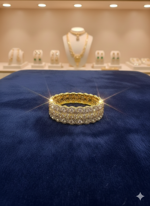 American Diamond  Bracelet gold color