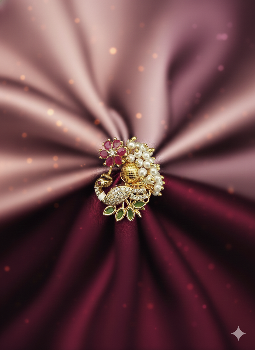 Regal Gold-Plated Peacock Nath lley (Press Nath)