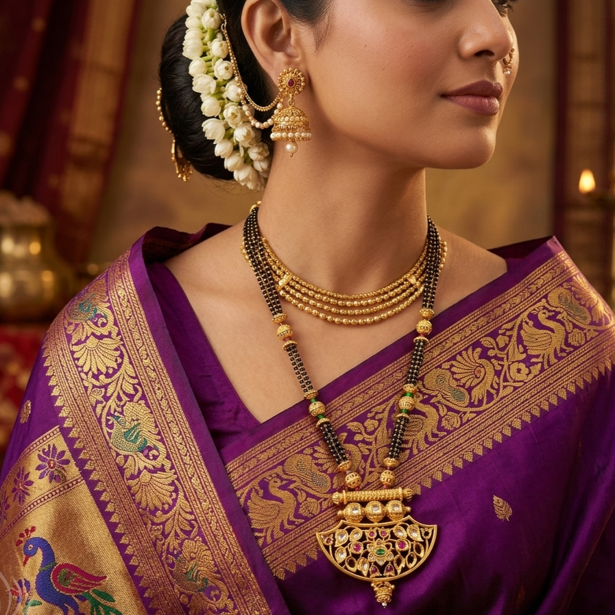 Rajvadi Short mangalsutra